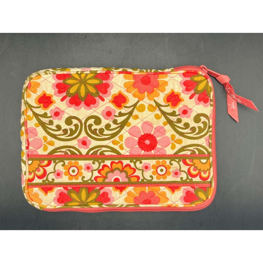Vera Bradley 9x7 Tablet Sleeve For IPad, Kindle, Nook-Pink‎ & Orange Floral